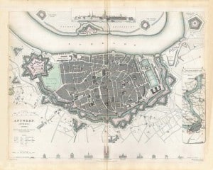 Антверпен карта 1832 год