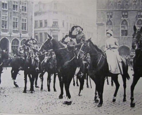 Альберт и Елизавета посещают Брюгге 1918 год