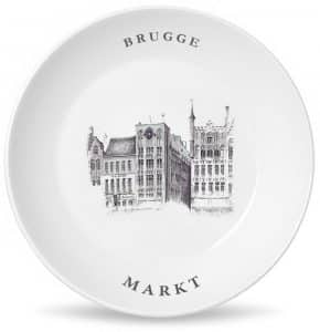 Сувенирная тарелка с видом площади Маркт Брюгге