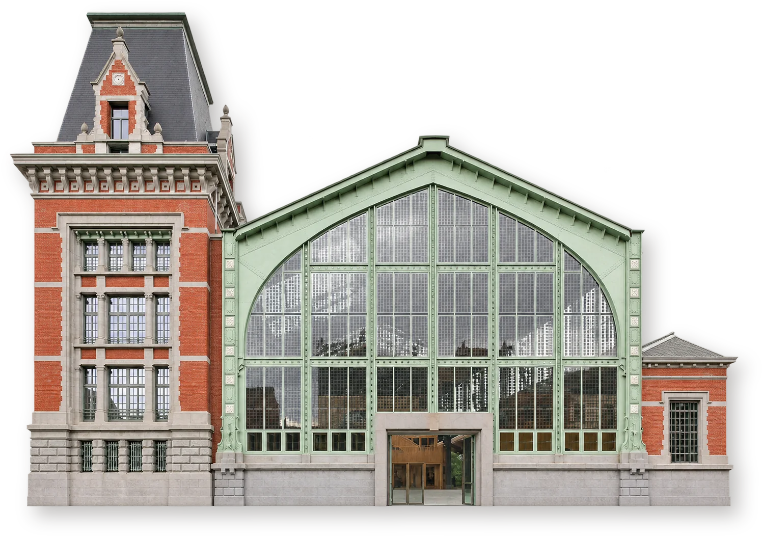 Объёмная иллюстрация: Gare Maritime — крытый городской квартал, Брюссель