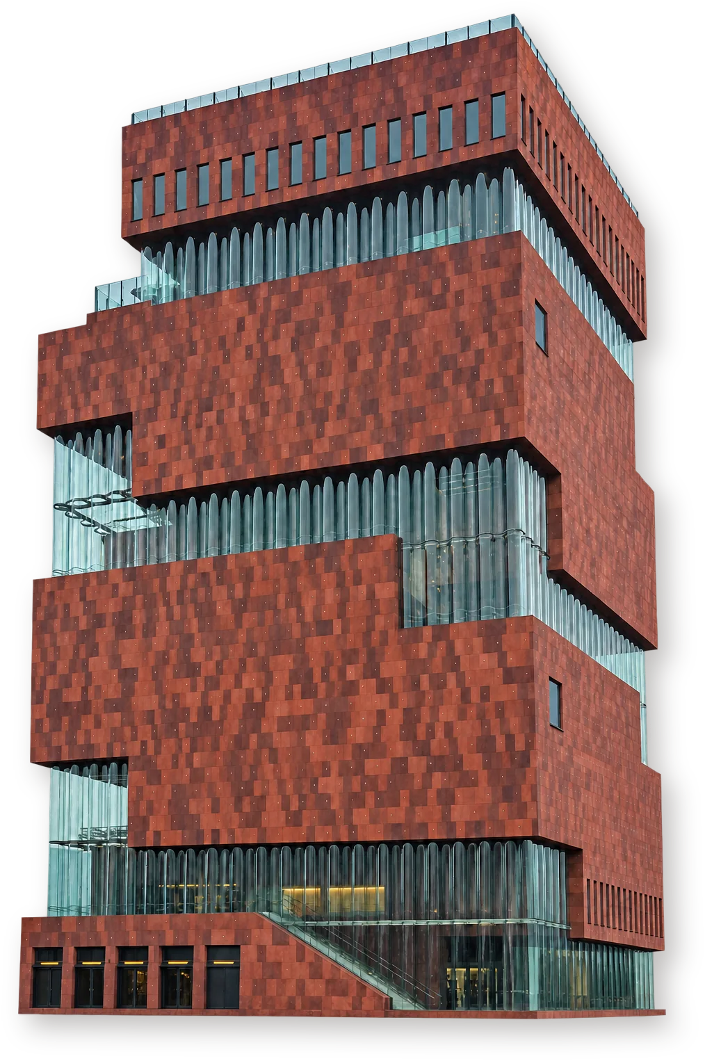 Объёмная иллюстрация: Музей MAS — Museum aan de Stroom, Антверпен