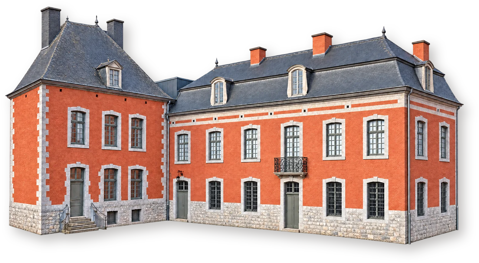 Два крыла Maison Jadot, здания Famenne & Art Museum в Марш-ан-Фаменне
