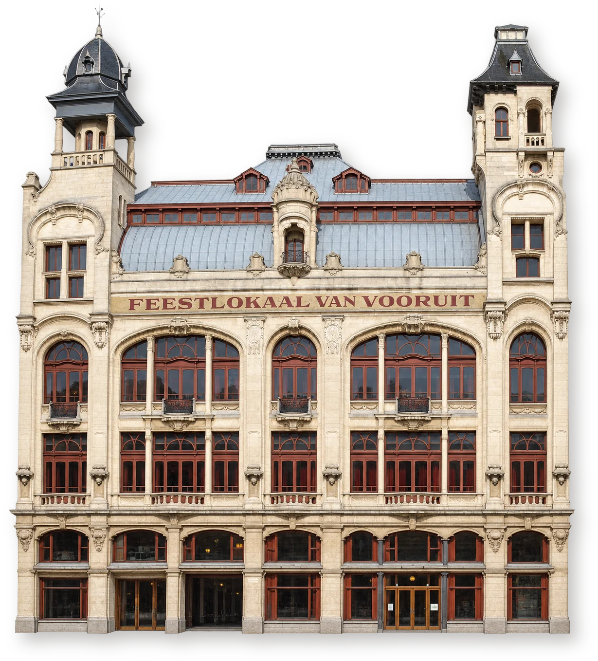 Историческое здание De Vooruit, ныне площадка центра искусств VIERNULVIER.