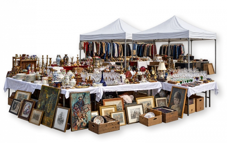 Блошиный рынок Place du Jeu de Balle в Брюсселе