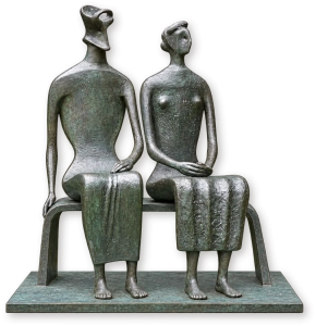 Объёмная иллюстрация по фотографиям: Король и королева, Henry Moore, Антверпен