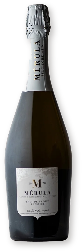 Бутылка Brut de Bruges Prestige — Mérula Wines Бутылка вина Brut de Bruges Prestige винодельни Mérula Wines