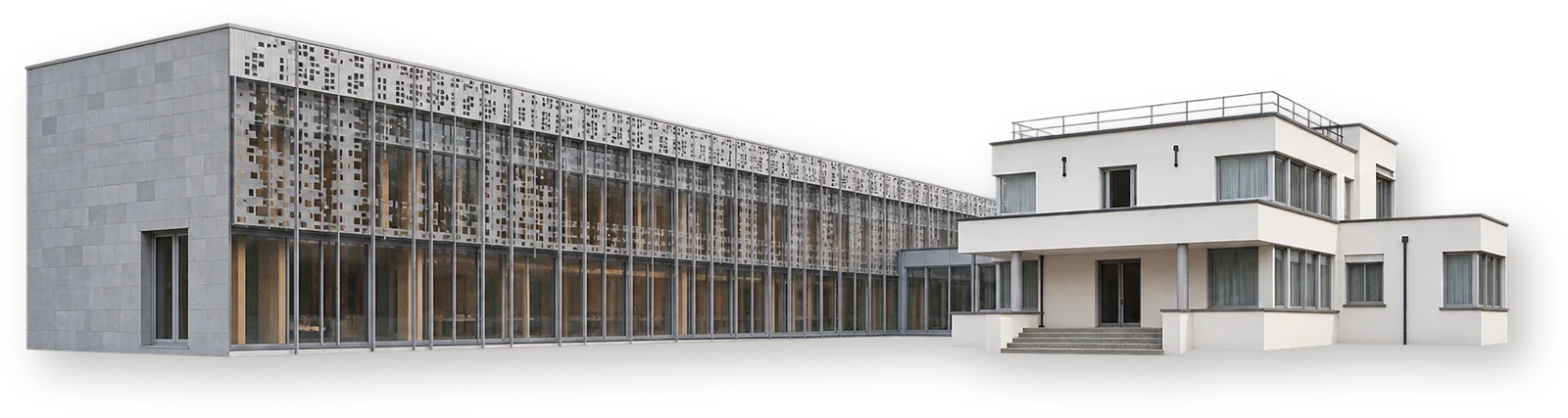 Объёмная иллюстрация по фотографиям: Новое крыло Музыкальной часовни королевы Елизаветы, Ватерлоо