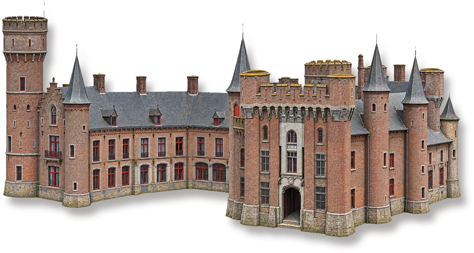 Замок Вейнендале — реалистичная объёмная иллюстрация по фотографиям